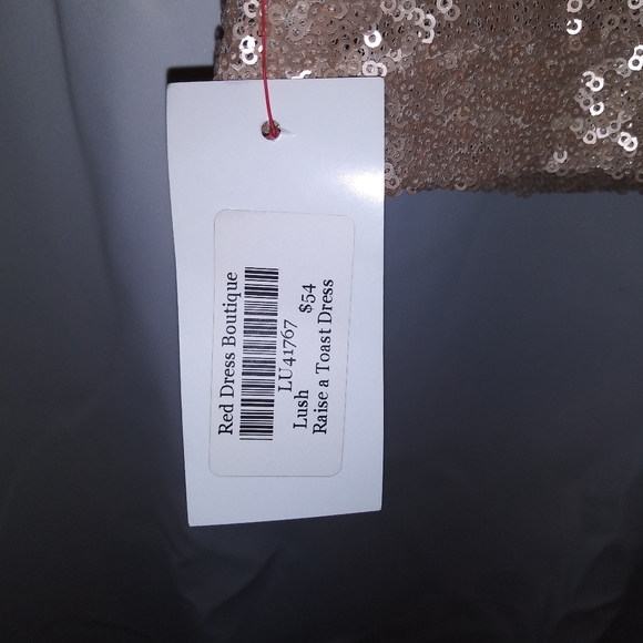 Gold/Blush Sequenced 🎉 Dress - Picture 4 of 7